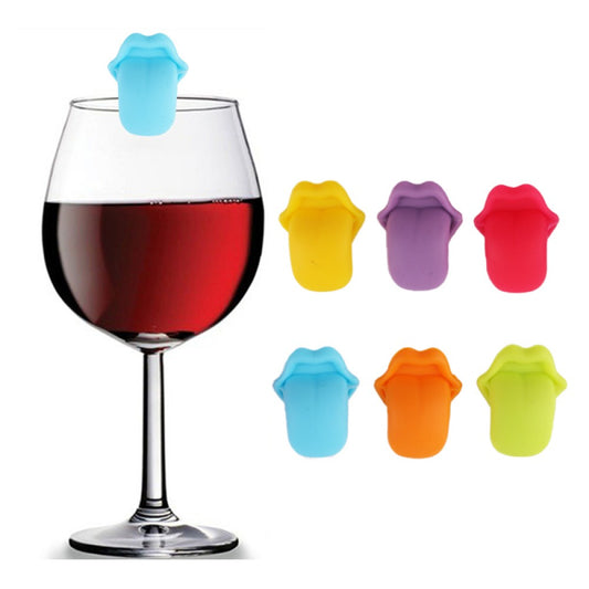 Marcadores De Vasos O Copas Boca Lengua 6 Pcs