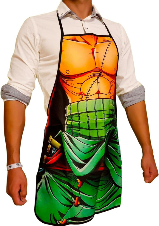 Delantal  cocina divertido One piece  Zoro