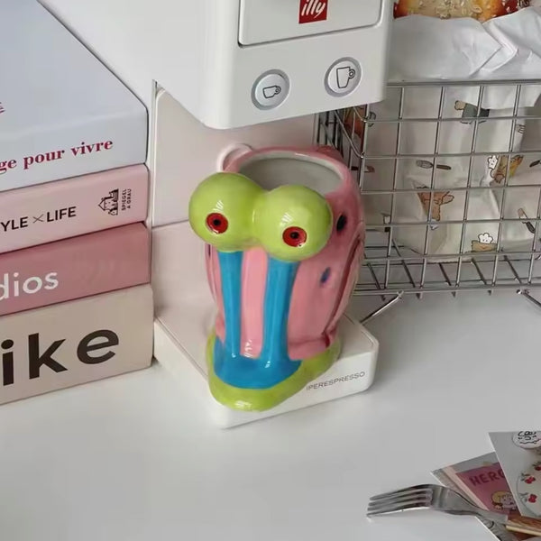Taza Tazón 3D cerámica  Gary Bob Esponja