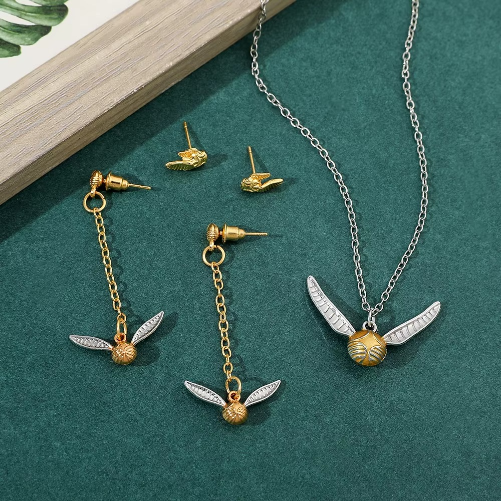 Set Collar Aros Golden Snitch Harry Potter