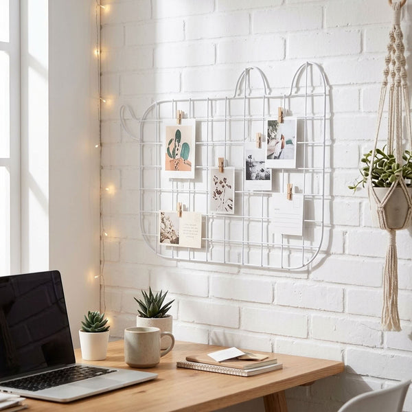 Marco para foto forma gato rejilla metálica fotos decoracion