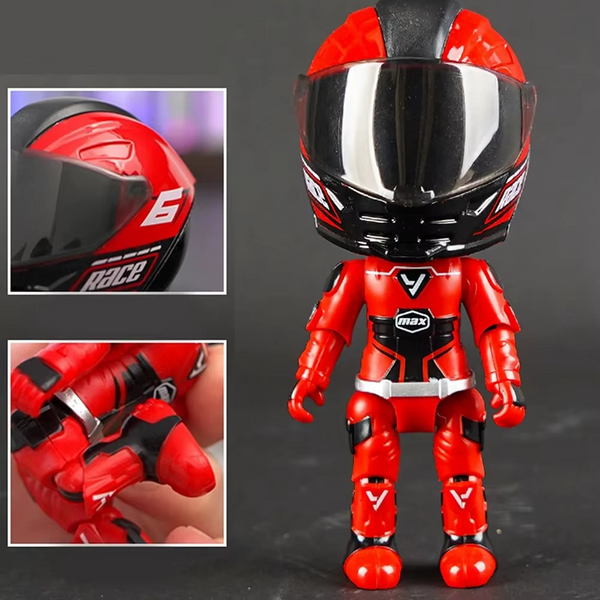 Adorno Figura motociclista casco deformación