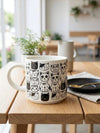 Tazón Taza Cerámica Diseño Modelo Gatitos Nekos