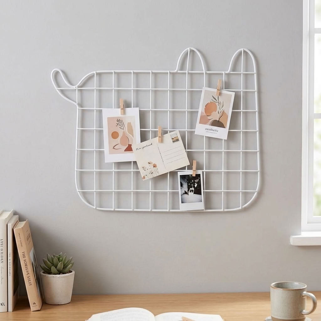 Marco para foto forma gato rejilla metálica fotos decoracion