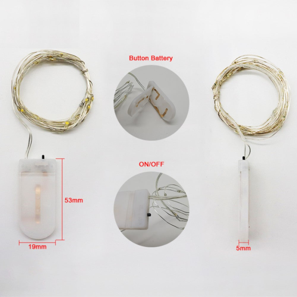 Luces Micro Led Hadas Pilas 2 Metros Colores Pilas Incluidas