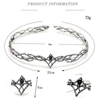 Diadema Tiara corona para cosplay elfos reyes medieval