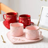 Set Enamorados tazas, platos, cucharas love corazon MR- MRS