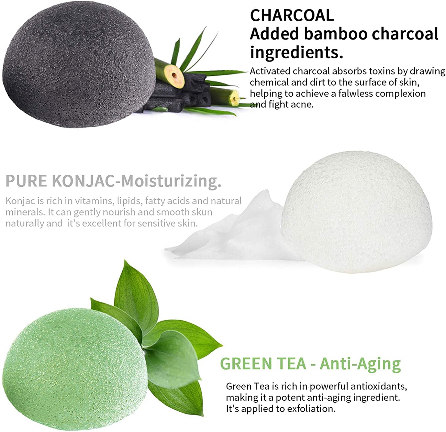 Esponja Natural Veganas Konjac Cosmetica Coreana (estoykuku)