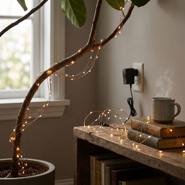 Guirnaldas 100 Luces Hadas, Micro Led 10 Metros Enchufable
