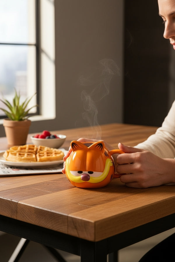 Tazón cerámica 3D Rostro gato Garfield