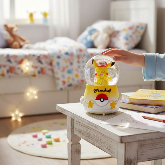 Lámpara Espantacuco Bola De Nieve Pikachu