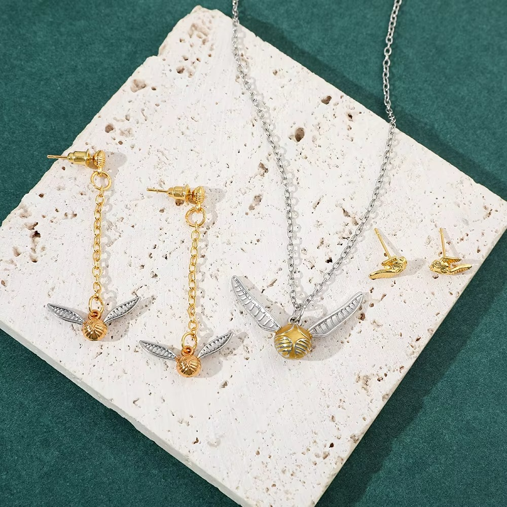 Set Collar Aros Golden Snitch Harry Potter