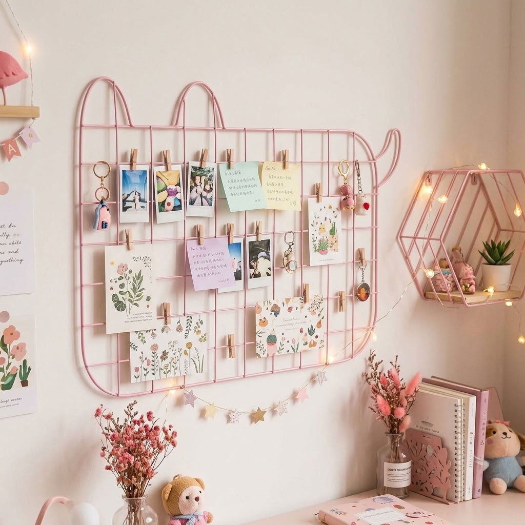 Marco para foto forma gato rejilla metálica fotos decoracion