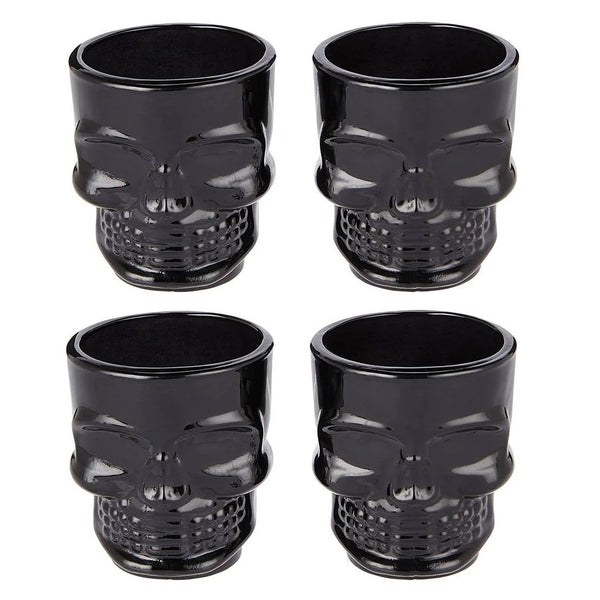 Set  4 Shot Vidrio Calavera Mexicana Tequila Cortito