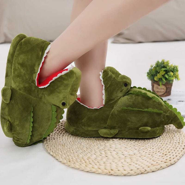 Pantuflas divertida 3D Cocodrilo