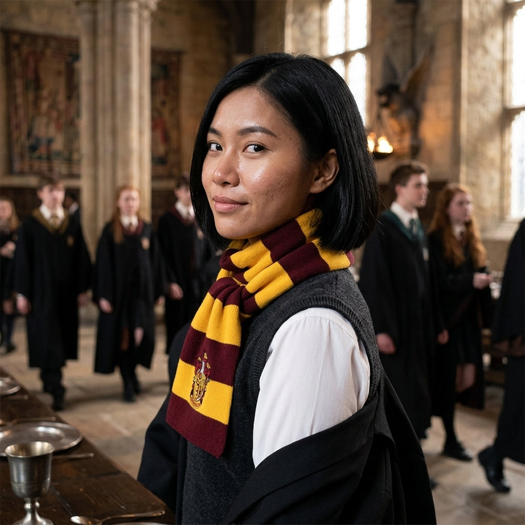 Bufanda Harry Potter Casa Gryffindor clásica estoykuku