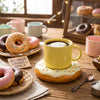 Taza Con Plato Donut Glaseada Chispas