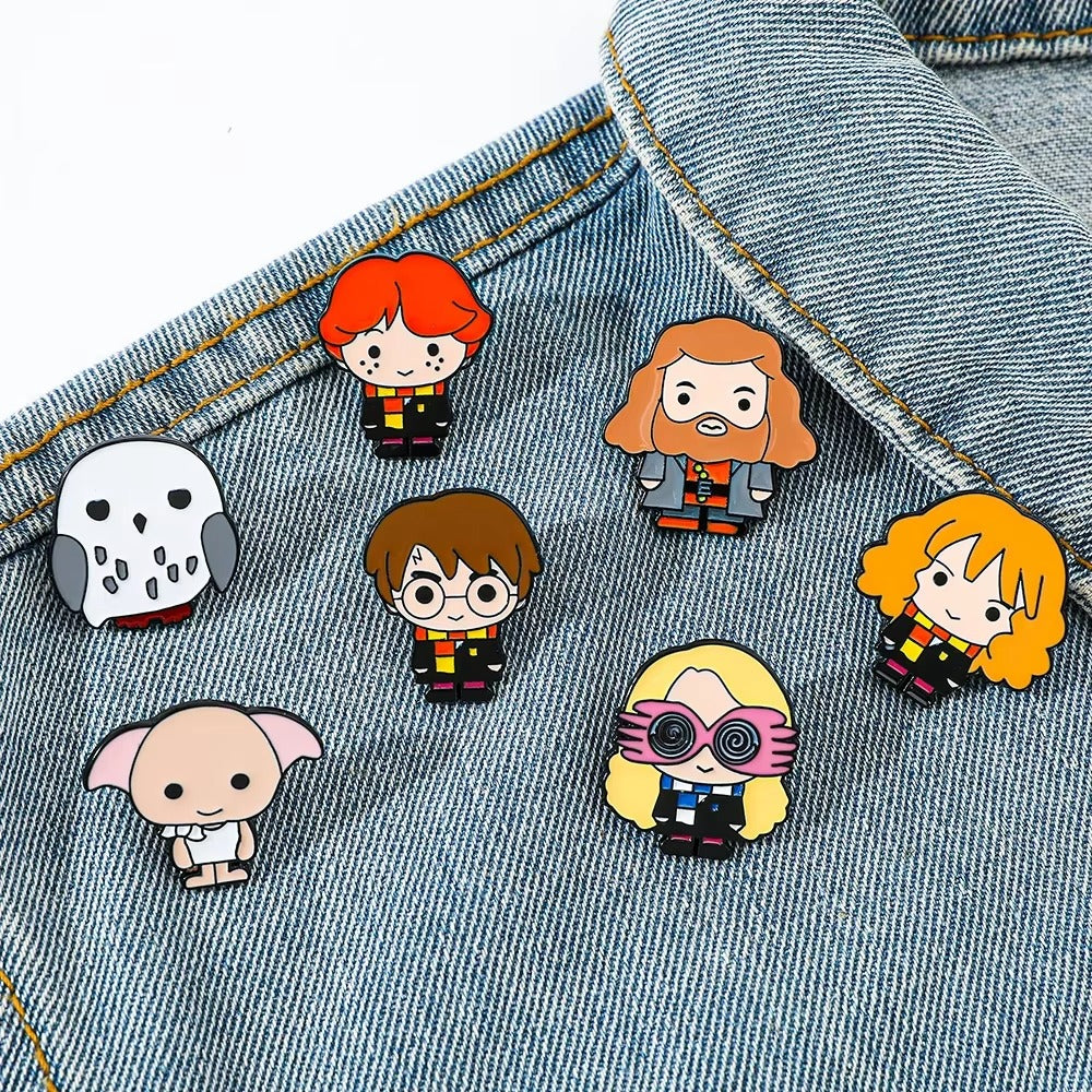 Set Pines Broches personajes de Harry Potter Chibi kawai