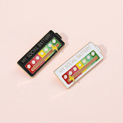 Broche pin divertido My Social Battery bateria social