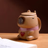 Tazón  cerámica 3d capibara corazón