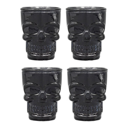 Set  4 Shot Vidrio Calavera Mexicana Tequila Cortito