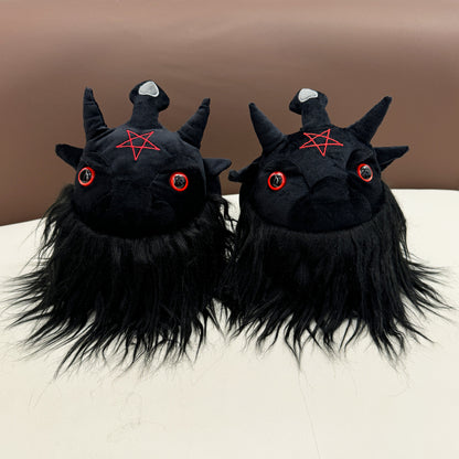 Pantuflas 3D Dark Lord Satan Baphomet Pentagrama