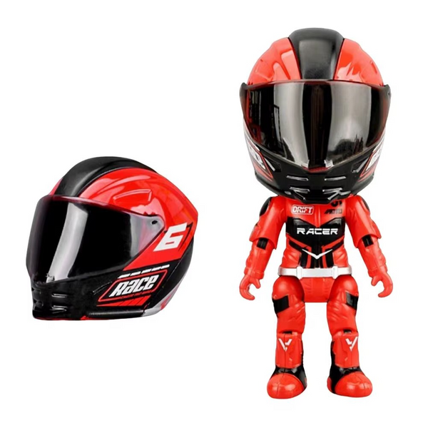 Adorno Figura motociclista casco deformación
