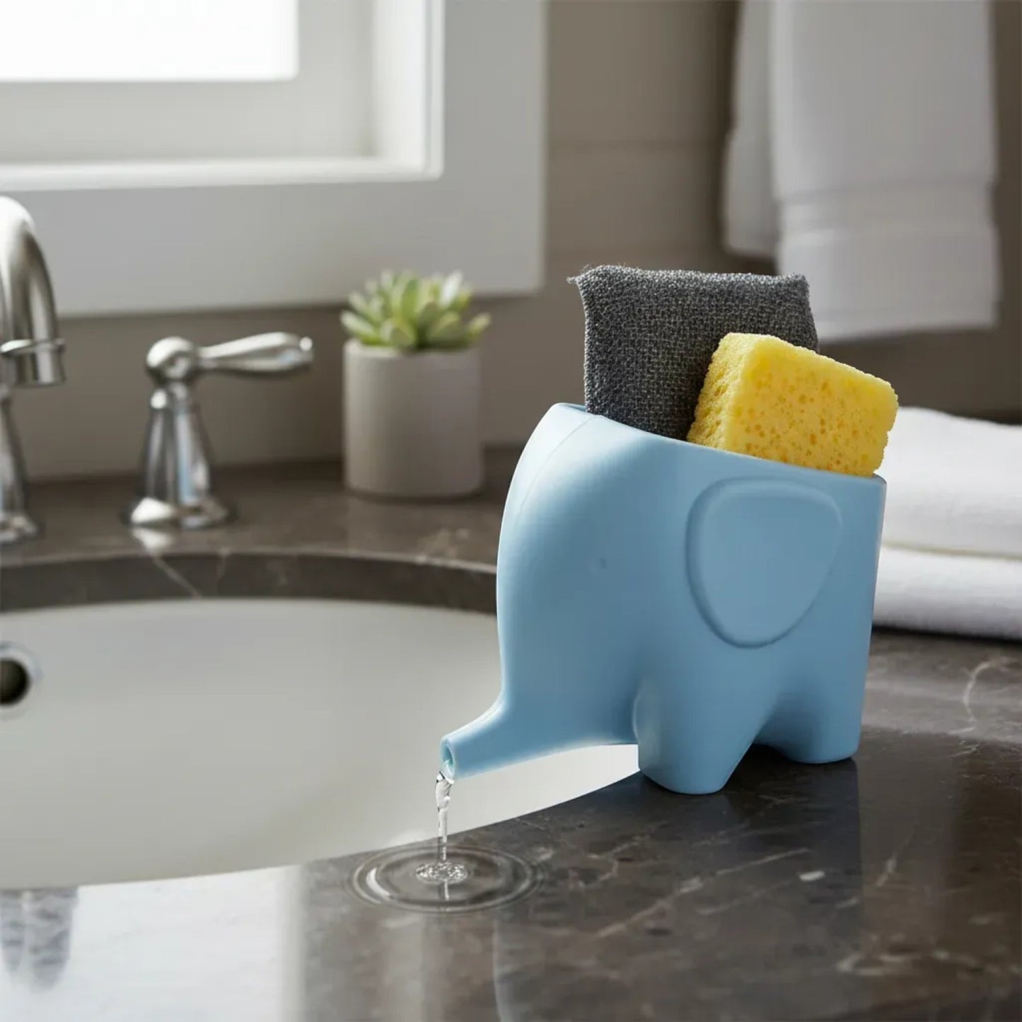 Elefante Escurridor Macetero Portacepillos (estoykuku)