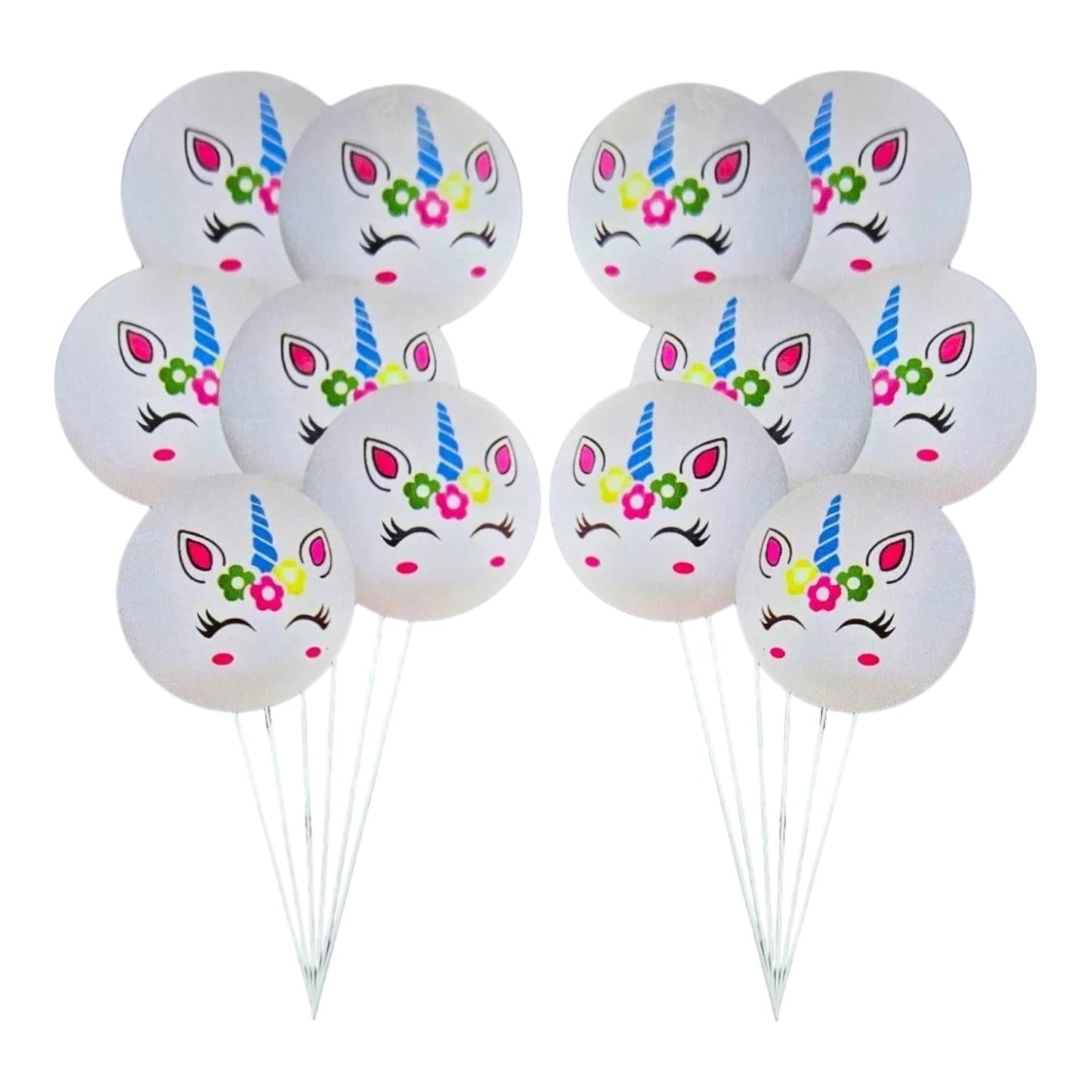 Set Cotillón Cumpleaños Unicornio 10 Niños Kawaii Rosado Tur