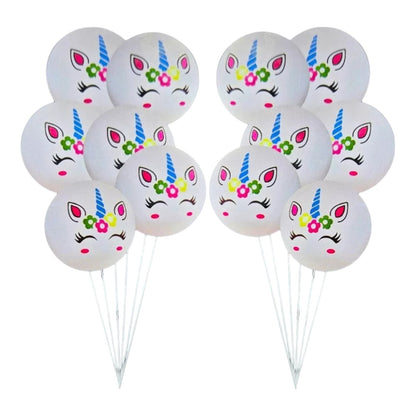 Set Cotillón Cumpleaños Unicornio 10 Niños Kawaii Rosado Tur