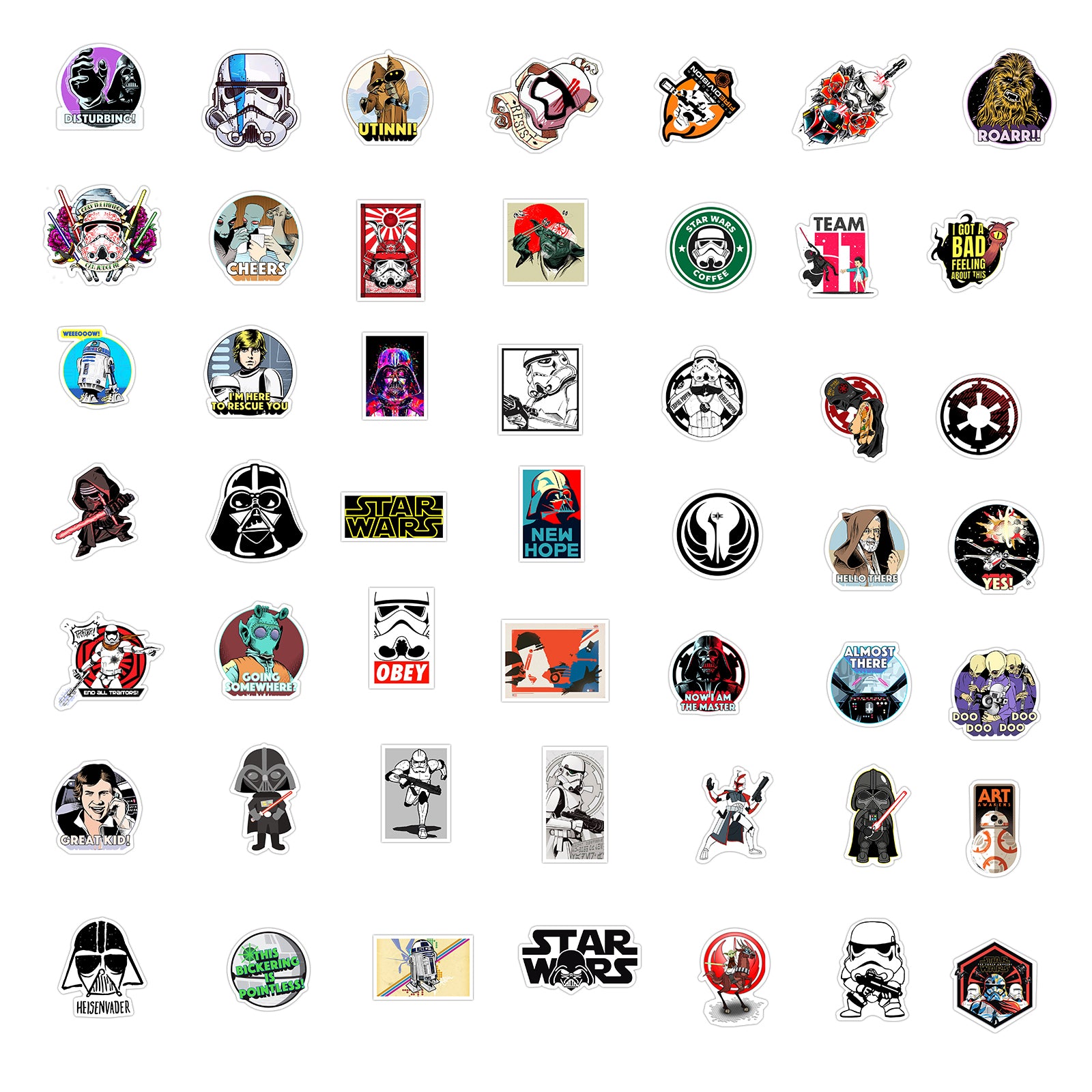 Pack Sticker Star Wars Stormtooper Darth Vader