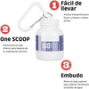 Llavero mini contenedor suplementos en polvos proteína