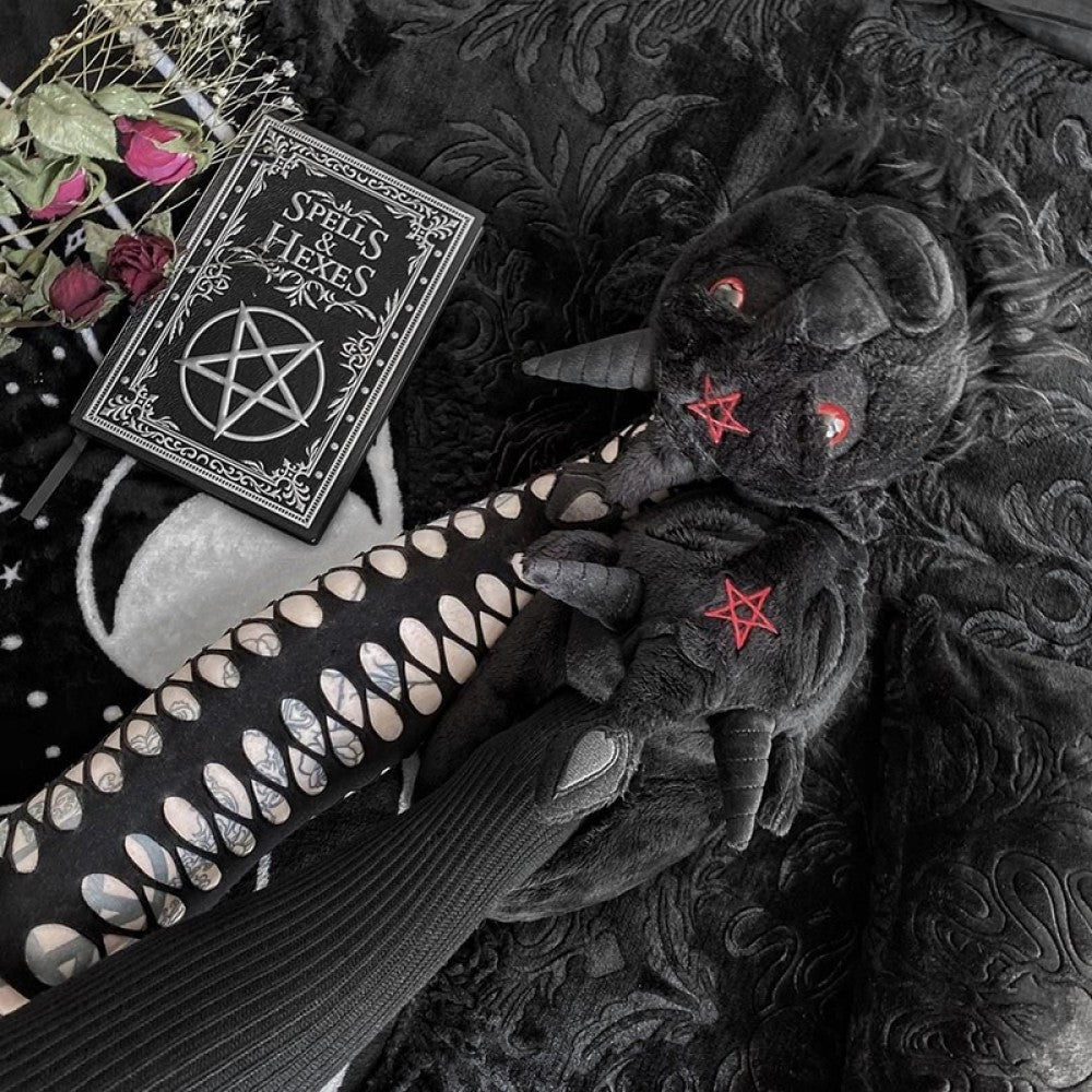 Pantuflas 3D Dark Lord Satan Baphomet Pentagrama