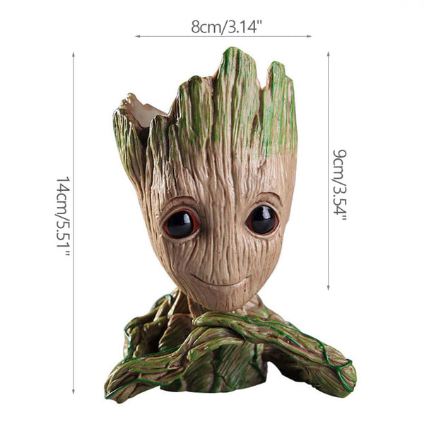 Macetero Lapicero Guardianes Galaxia Bebe Groot 14 Cm.
