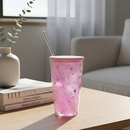 Vaso Unicornio Bombilla Glitter Y Burbujas Kawaii So Cute