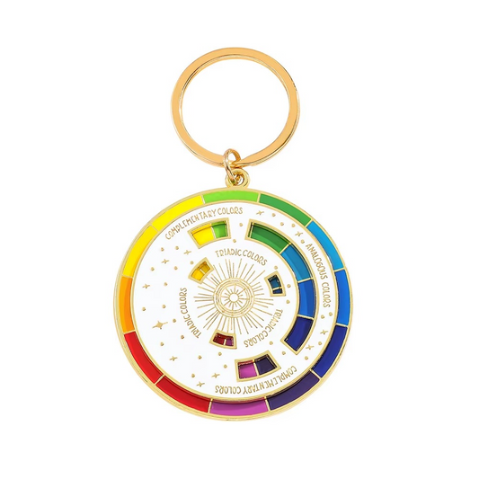 Llavero metálico giratorio rueda de color Círculo cromático