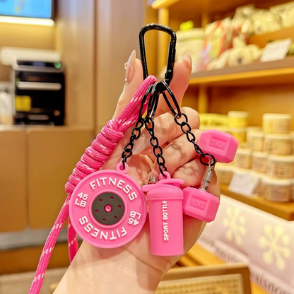 Set Llavero Colgante Pesa Fitness Ejercicio Glamfit Silicona