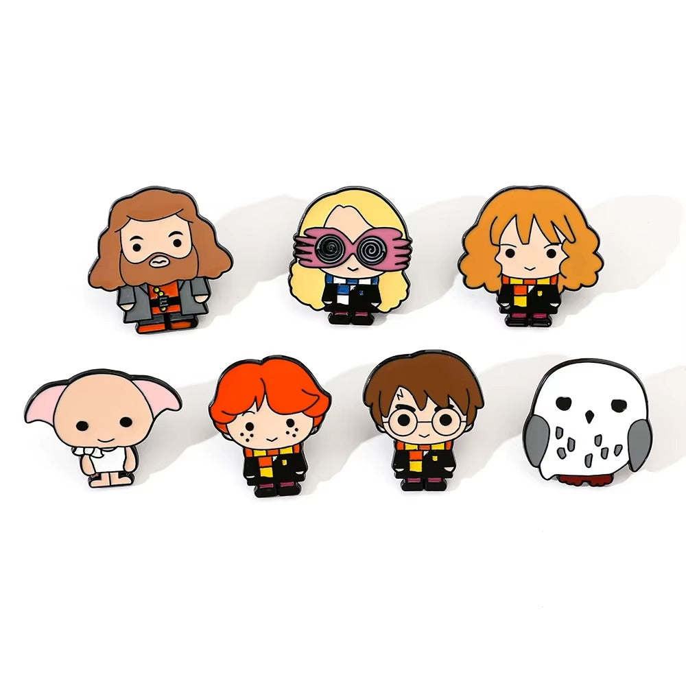 Set Pines Broches personajes de Harry Potter Chibi kawai