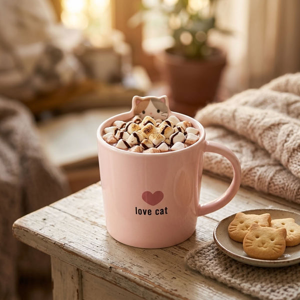 Taza cerámica Gatito Love Cat kawaii