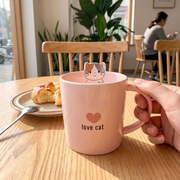 Taza cerámica Gatito Love Cat kawaii