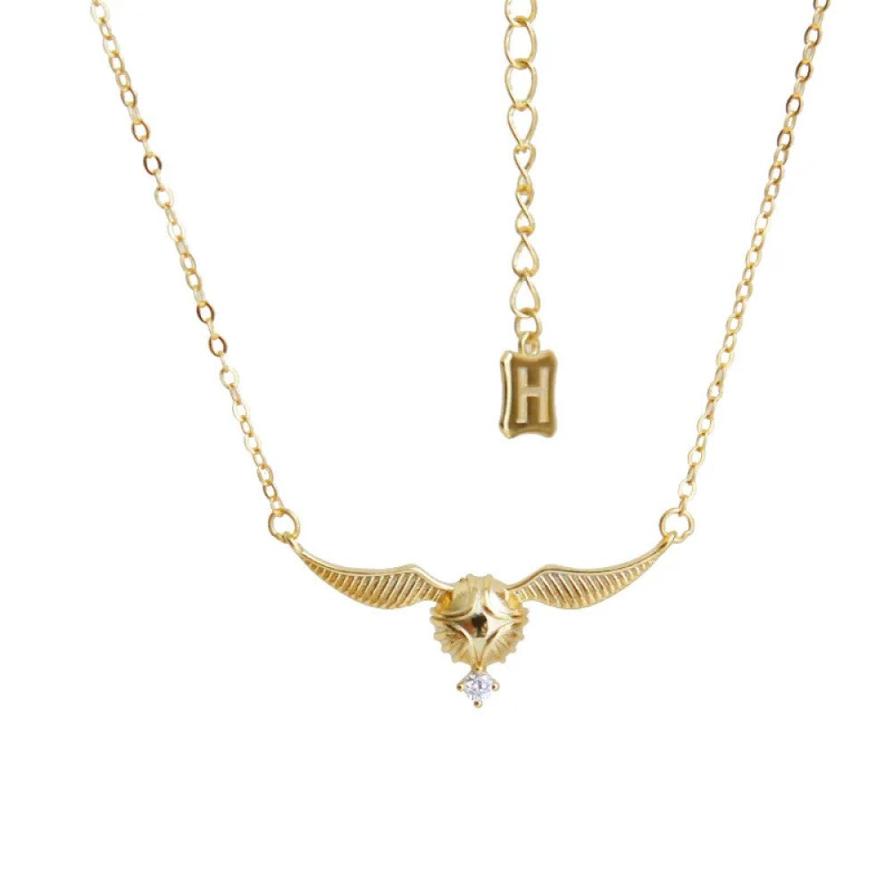 Collar Hogwarts Snitch dorada brillante Harry Potter