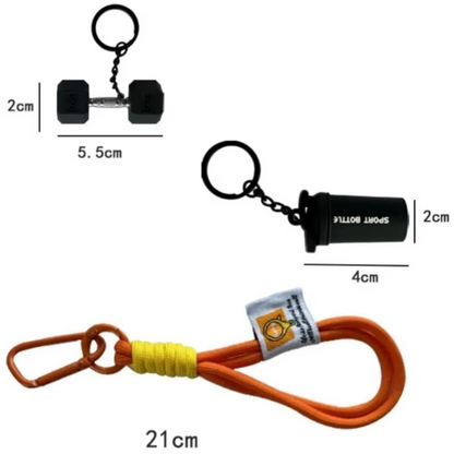 Set Llavero Colgante Pesa Fitness Ejercicio Glamfit Silicona