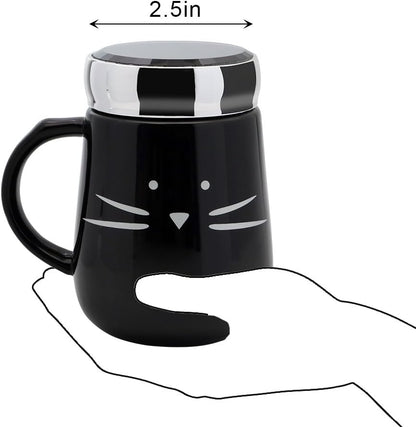 2 Mug Taza Cerami Gato Kool Kat Koo Gatitos Blanco Y Negro