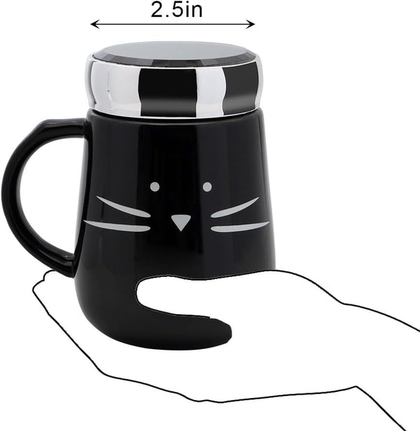 2 Mug Taza Cerami Gato Kool Kat Koo Gatitos Blanco Y Negro