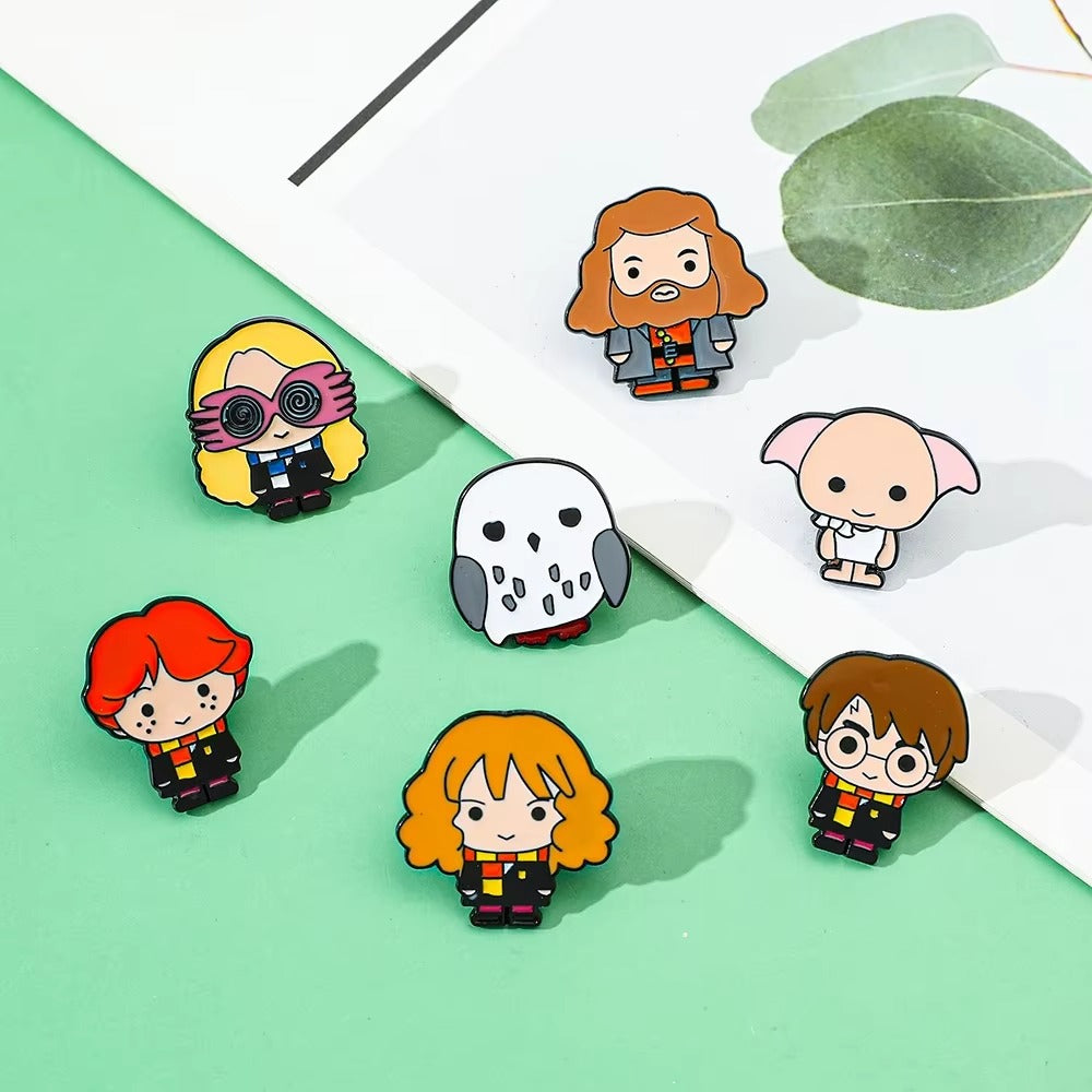 Set Pines Broches personajes de Harry Potter Chibi kawai