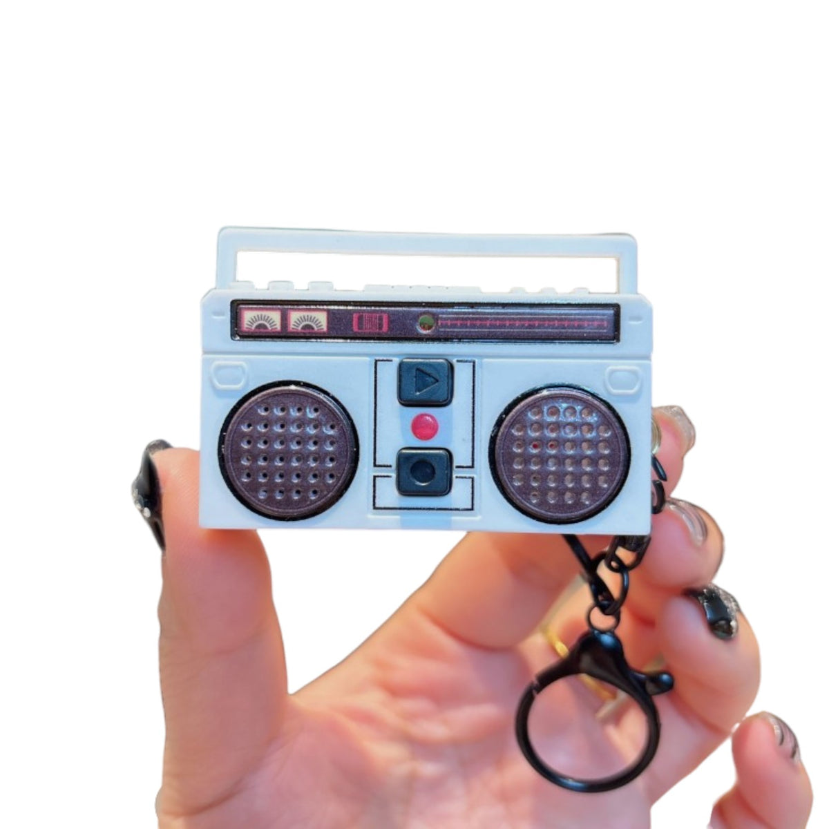Llavero Mini Radio Retro - Colgante Decorativo De Dibujos Animados Con Función De Grabación