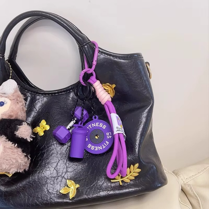 Set Llavero Colgante Pesa Fitness Ejercicio Glamfit Silicona