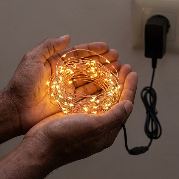 Guirnaldas 100 Luces Hadas, Micro Led 10 Metros Enchufable