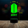 Lampara 3D Army  BTS 16 colores intercam control remoto