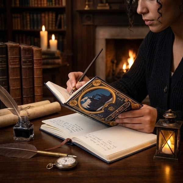 Libreta agenda diario Harry Potter carta Hogwarts Dorada